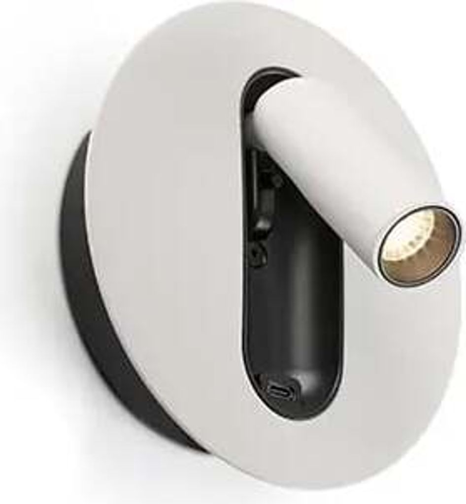 TIMIT weißer ausrichtbarer USB-Wandleser mit Schalter 62760