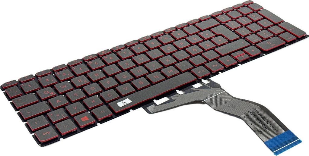 DEUTSCHE - Schwarz Tastatur Keyboard ohne Rahmen mit Beleuchtung kompatibel für HP Pavilion 15-AB