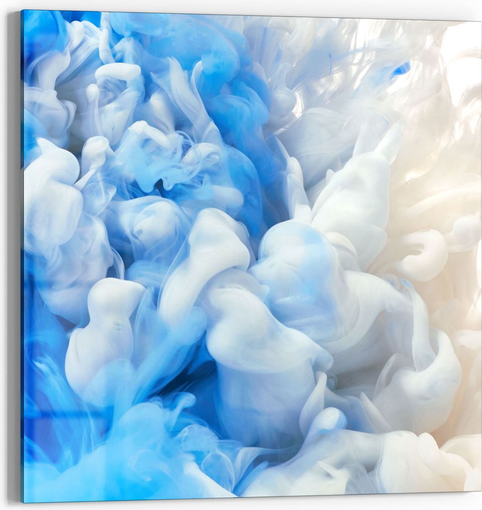 DEQORI Magnettafel Glas 50x50 cm 'Zweifarbiger Qualm' beschreibbar Whiteboard