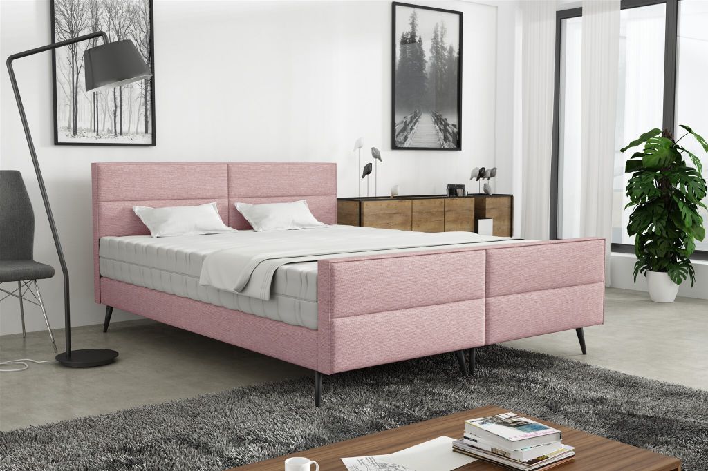 Polsterbett Doppelbett CREMONA 200x200cm Komplettset Stoff Gemma Rosa