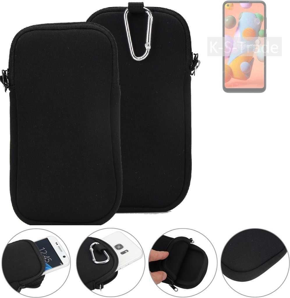K-S-Trade Neopren-Hülle Handyhülle kompatibel mit Samsung Galaxy A11 Schutzhülle Neoprenhülle Sleeve Schutz-Hülle Gürtel Tasche Case Holster