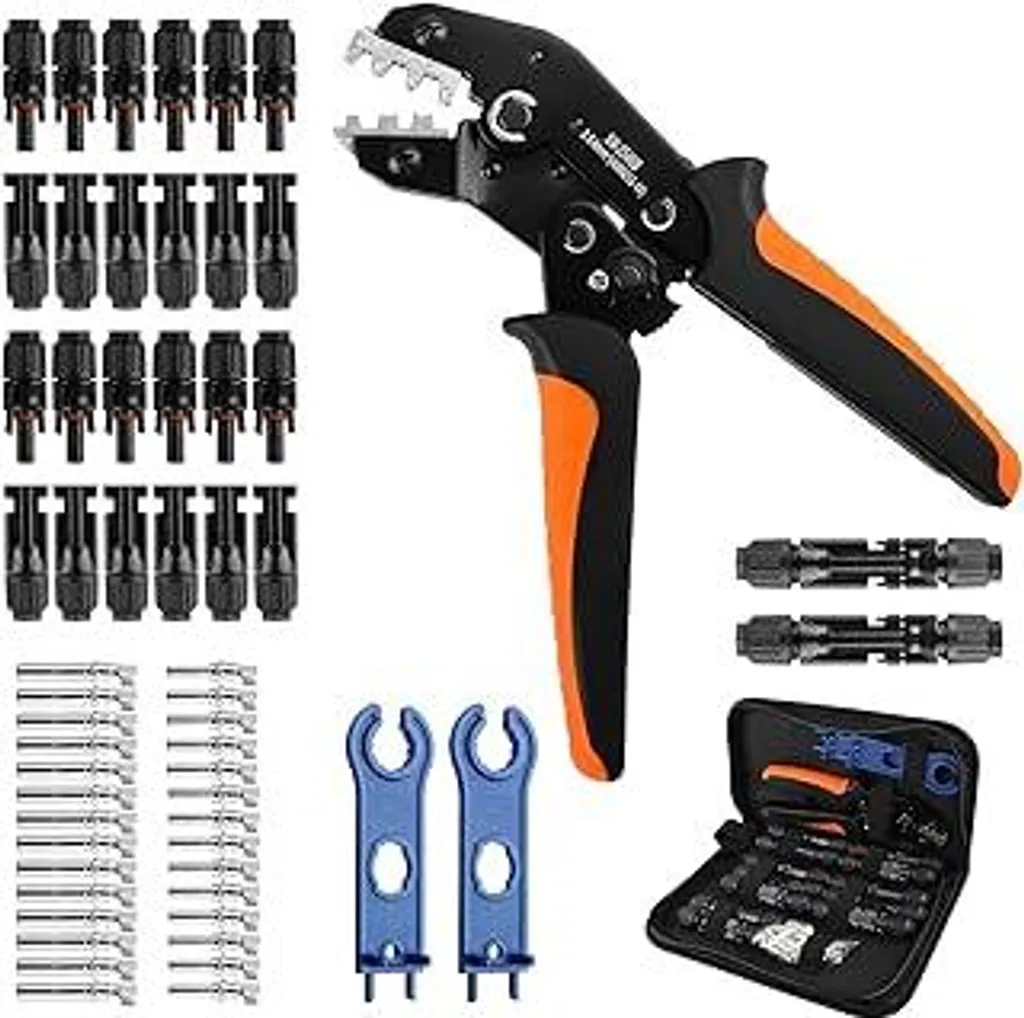 Recensione Set Crimpatrice Solare: 14 Connettori IP68 e Pinza 2.5-6mm²
