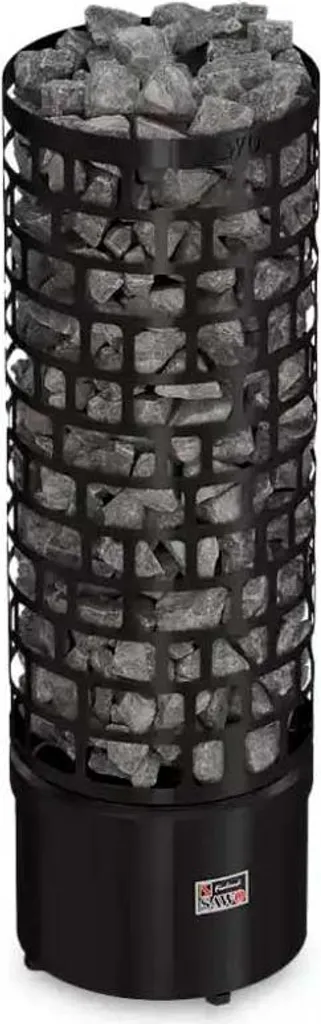Poêle Sauna 9kW Sawo Aries Round Black - Grande Capacité de Pierres NB