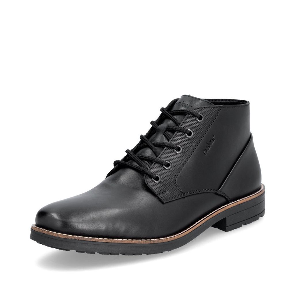 Rieker Stivali Chelsea Uomo In Pelle Nera – Modello 35382-00, Fodera Calda In Pile, Membrana Impermeabile Tex, Tomaia Morbida