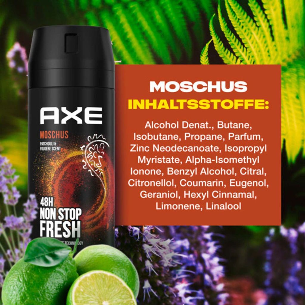 AXE Bodyspray Moschus Deo 6x 150ml Deospray Deodorant Produktbild 7