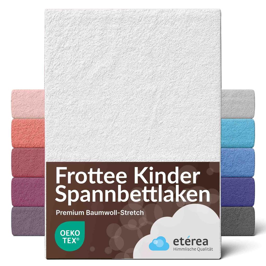 etérea Frottee Spannbettlaken 80% Baumwolle 20% Polyester 80x160 - 80x180 cm