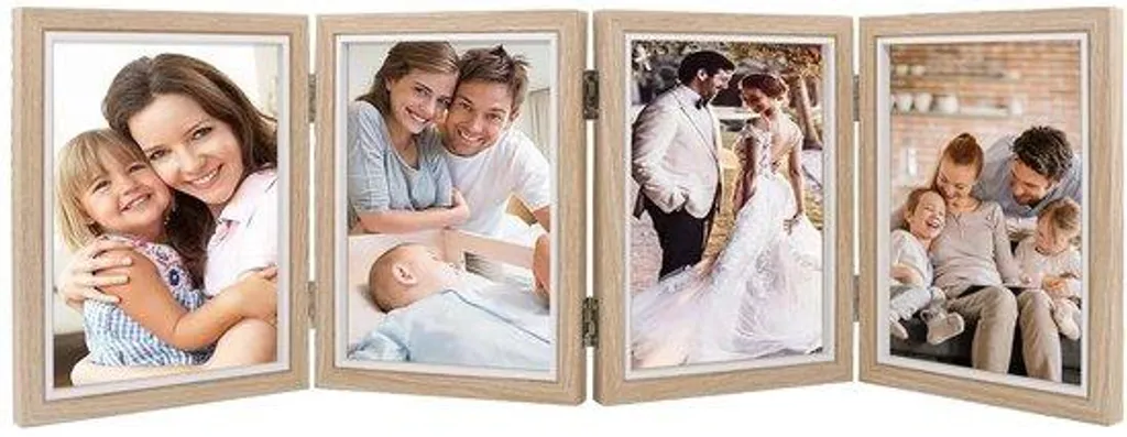 Cadres photo 13x18 cm bois pour harmoniser vos photos de famille en lot de 4