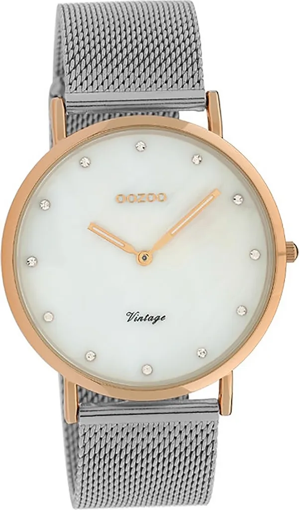Montre Oozoo Vintage C20065 argent femme bracelet acier inoxydable chic