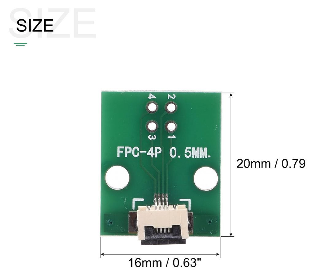 5 Stš¹ck FPC FFC Konverter Steckerplatine 4P 0.5mm auf Buchsenseite 1mm Rš¹ckseit auf DIP 2.54 mm fš¹r LCD 3D Drucker DVD TV Laptop Audio