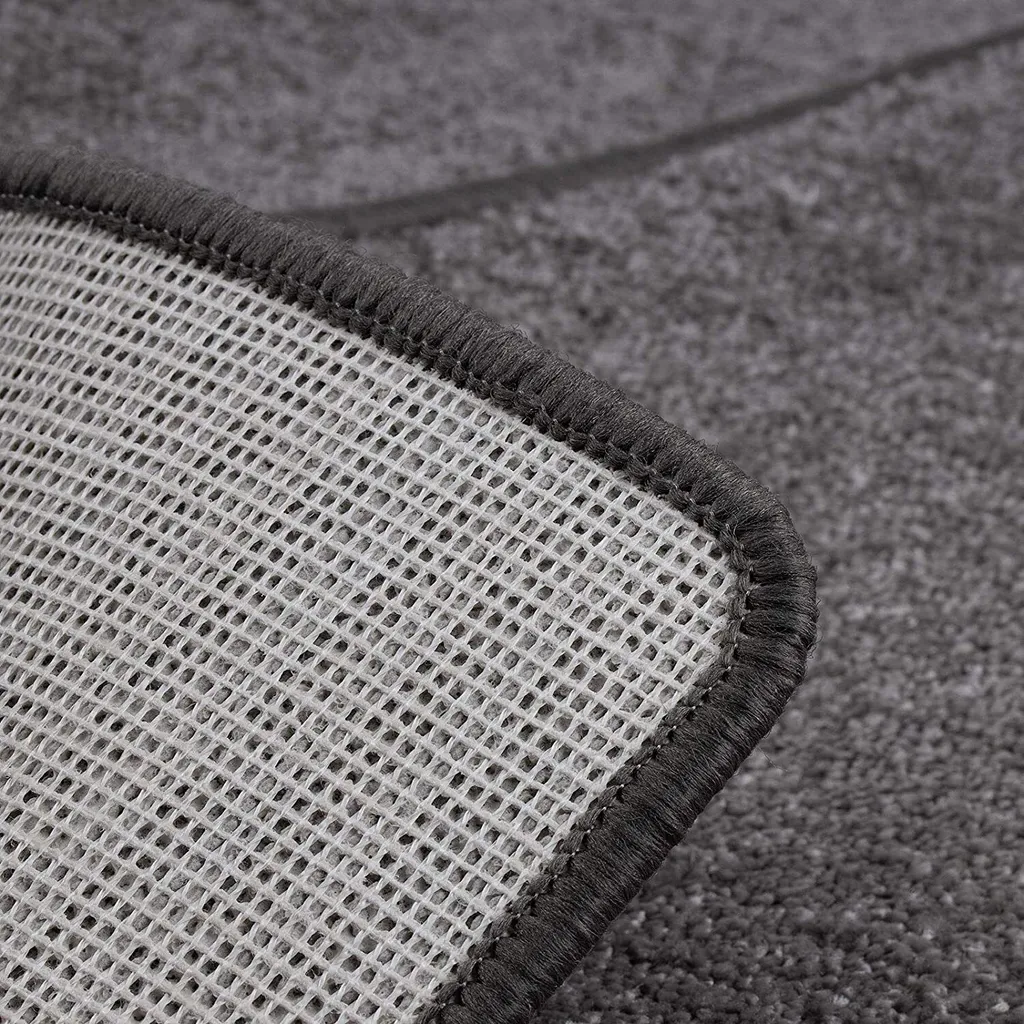 Tapis de couloir moderne Sundae Anthracite 100x100 cm style élégant - 5