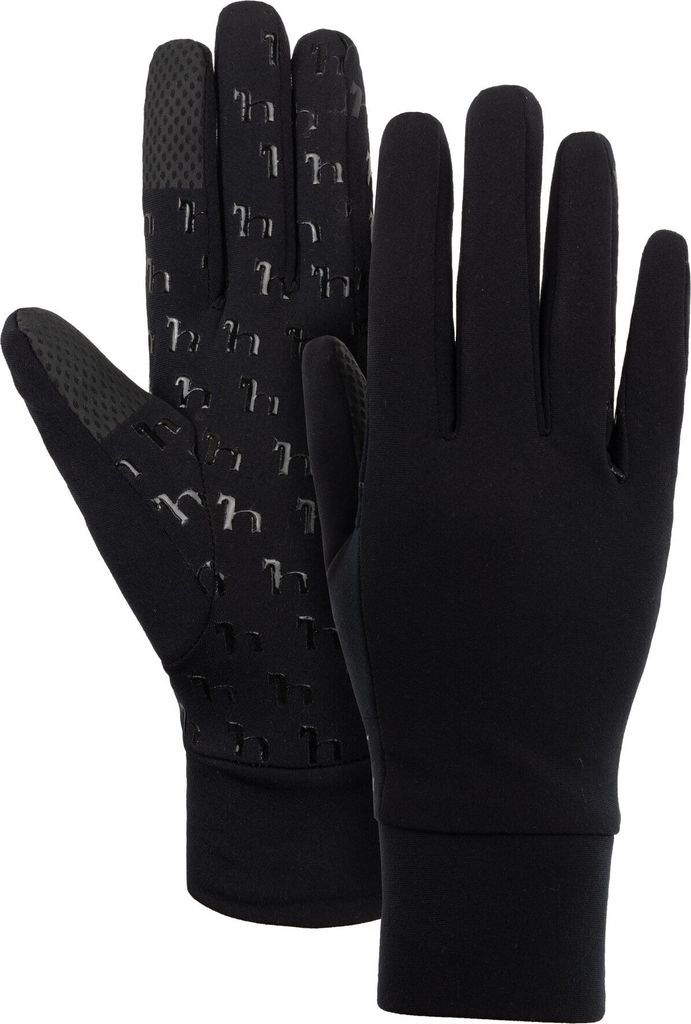 Horze Avery Fleece Reithandschuhe, Schwarz, 7
