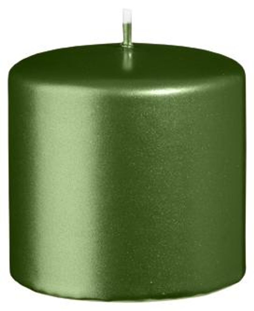 Stumpenkerzen Metallic Matt Dunkelgrün 70 x Ø 70 mm, 12 Produktbild 