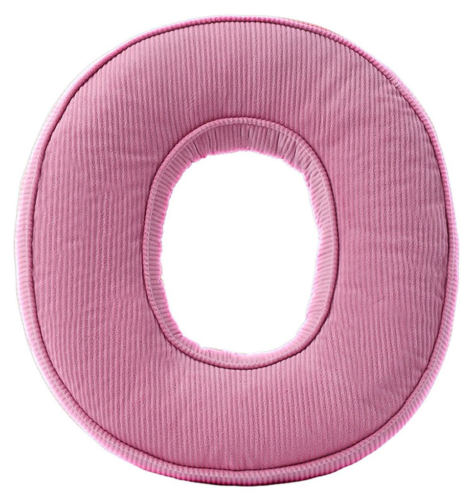 Rosa Cord-Buchstabenkissen A bis Z, Dekokissen mit englischem Alphabet, dekoratives Kissen in Form von Großbuchstaben, Kissen für Sofa, Schlafzim...