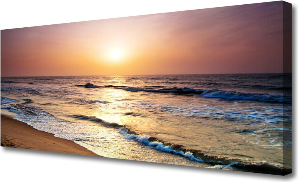 Tulup Leinwand-Bilder 125x50 Wandbild Canvas Kunstdruck Meer Landschaft