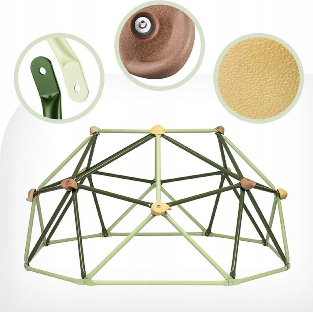 QLS Kletterkuppel aus Stahl Klettergerüst für Kinder 12FT Outdoor Geodome 11240