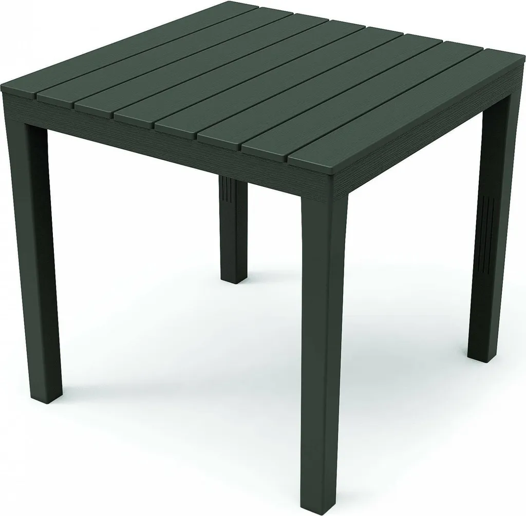 Tavolo Quadrato Nero Bali 78x78cm | Ideale per Balconi e Terrazzi