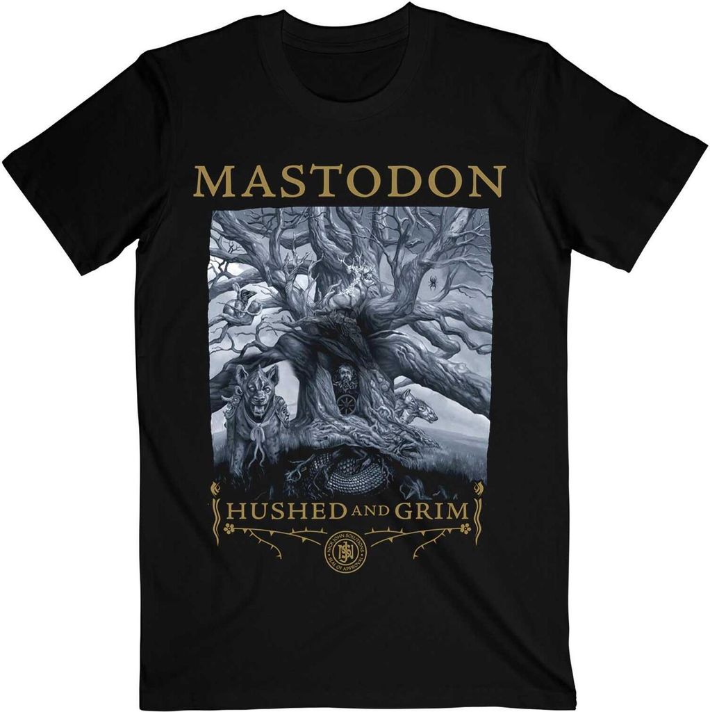 Mastodon - "Hushed & Grim" T-Shirt für Herren/Damen Uni RO3887 (XL) (Schwarz)