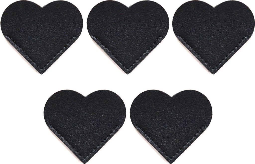 5 Stück handgefertigte Ecklesezeichen aus Kunstleder, wasserdicht, weich, Mini-Vintage-Seitenmarkierung in Herzform, Notizbuch-Zubehör