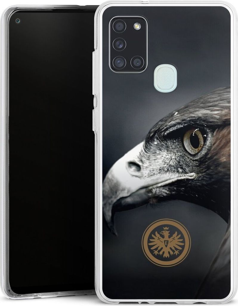 DeinDesign Handyhülle für Samsung Galaxy A21s Silikon Hülle Case Smartphone Schutzhülle Adler Eintracht Frankfurt Offizielles Lizenzprodukt