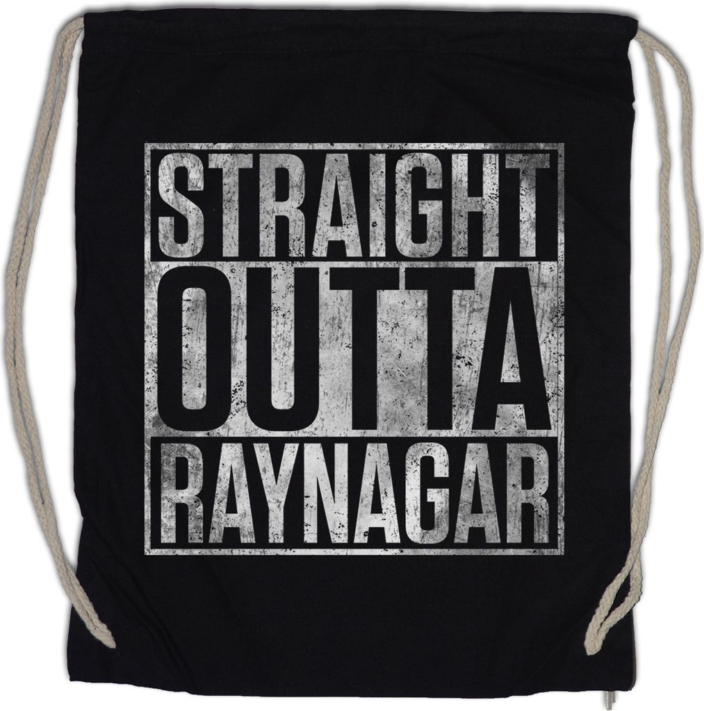 Urban Backwoods Straight Outta Rajnagar, Turnbeutel, Farbe: Schwarz