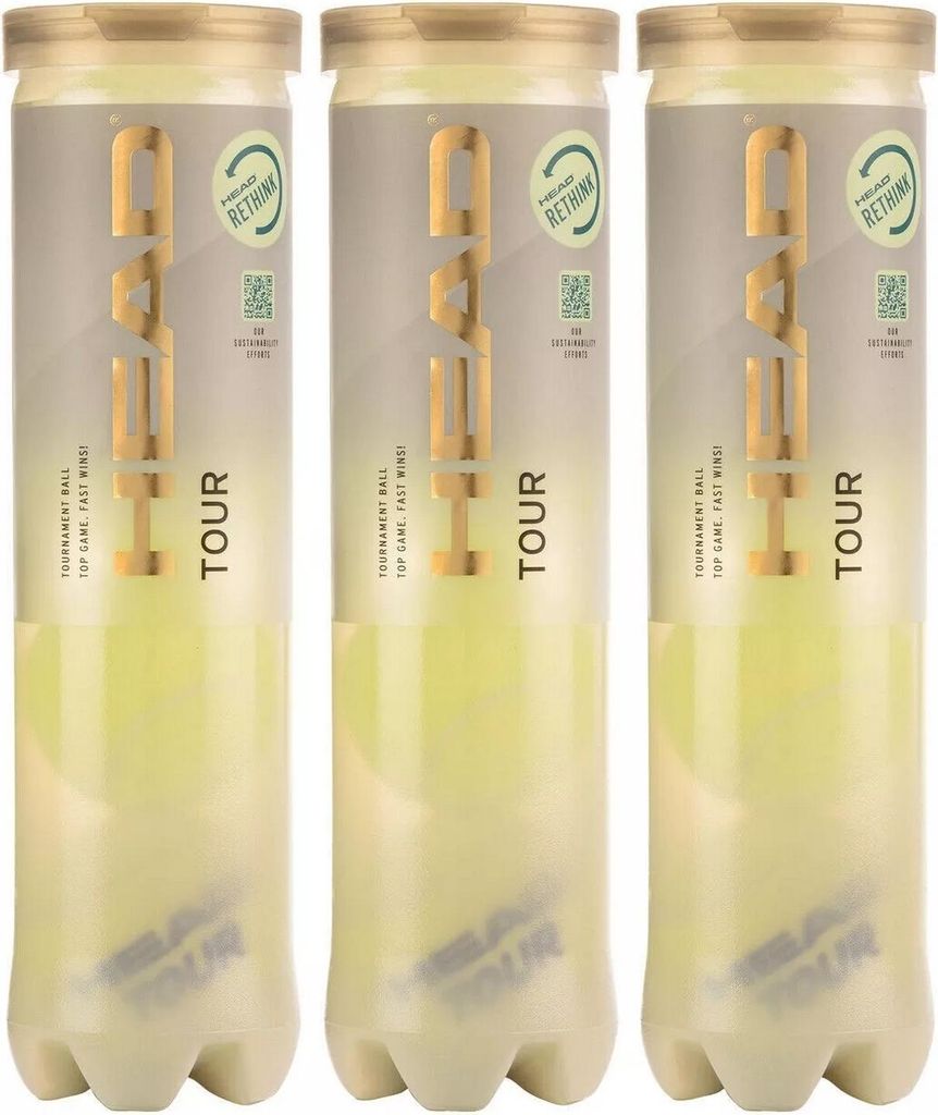 Head - "Tour" Tennisbälle (4er-Pack) CS2726 (Einheitsgröße) (Gelb)