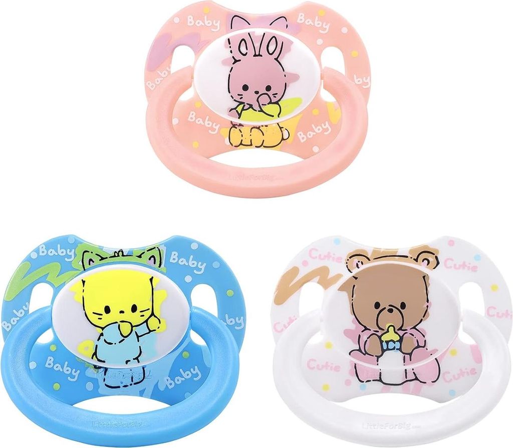 Bigshield Generation-II Erwachsenen Größe Schnuller Bedrucktes Set - Baby Cuties Muster Mit Sternen