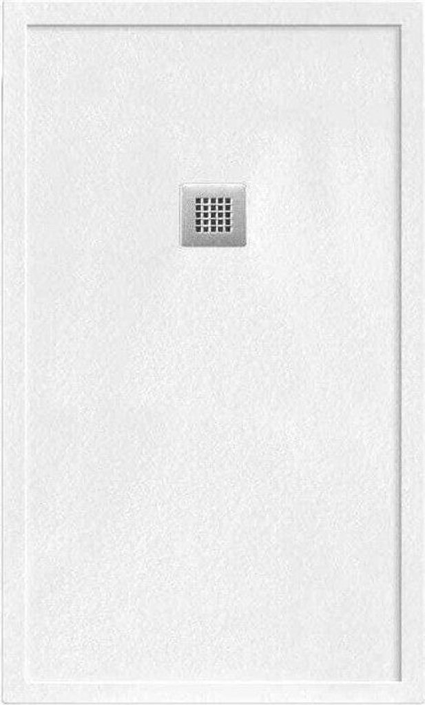 Extra flache Mineralguss-Duschwanne MADISON PLUS Schieferoptik 5 Farben Weiß RAL 9003 80x170