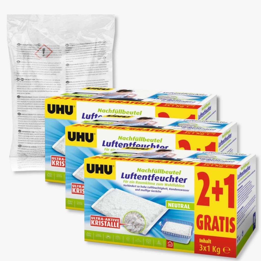 UHU 47085 Luftentfeuchter Nachfüllbeutel 10x1 Kg Produktbild 