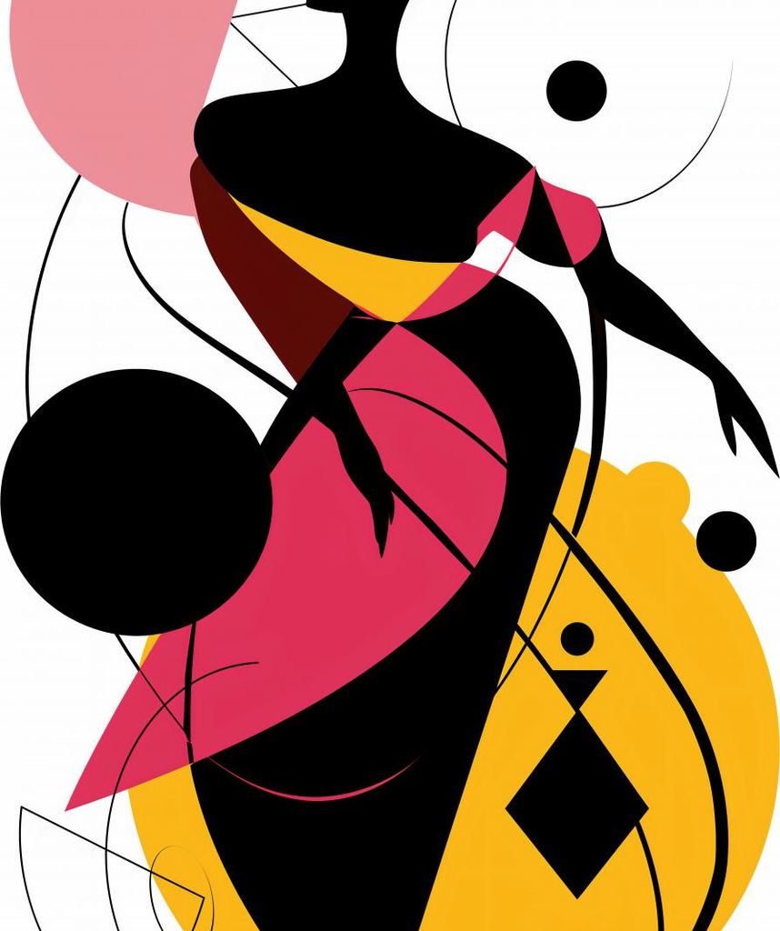 Plakat 40x40cm Silhouette der Anmut