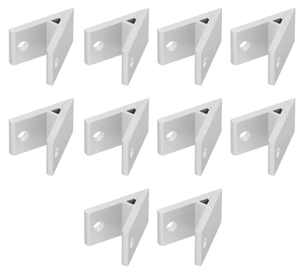 10 Équerres d'angle en aluminium pour profilés 2030404550604040-45° - 3