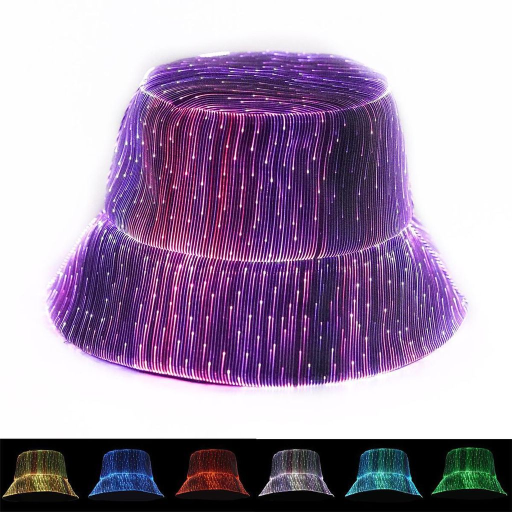 LED-Leucht-Fischerhut aus Polyester mit Produktbild 