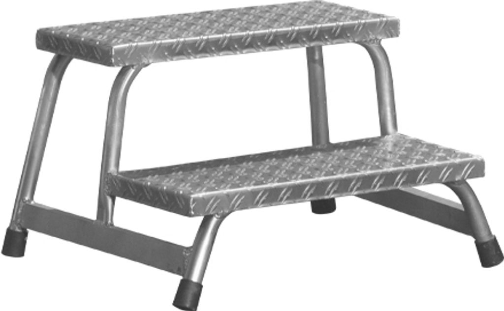 Alu-Montagetritt Mod. 190 - Stufenzahl: 2, senkrechte Höhe: 0,40 m