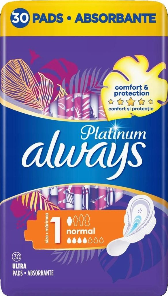 Always Ultra Platinum Normal 30 sztuk Serviettes Image du produit 