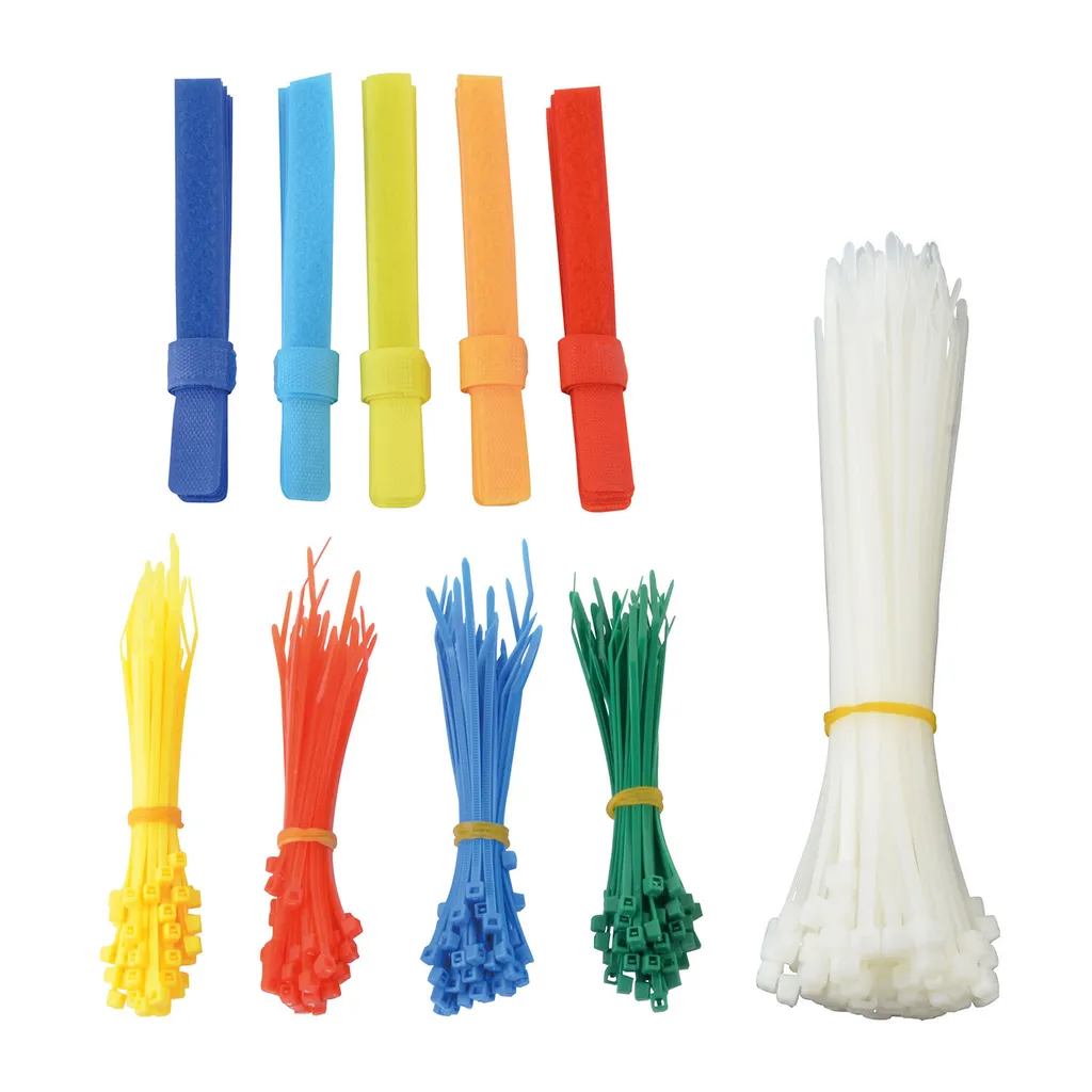 Set 350 Fascette Mannesmann M13060: Velcro e Nylon per Cablaggio Professionale