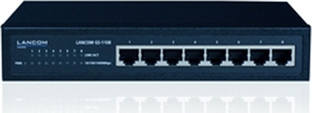 Switch / LANCOM GS-1108 / unmanaged / 8x10/100/1000TX / lüfterlos / internes Netzteil
