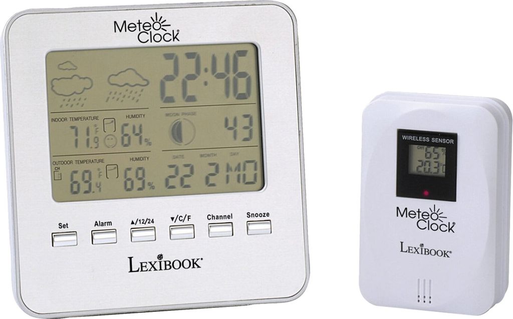 Station meteo MeteoClock Silber