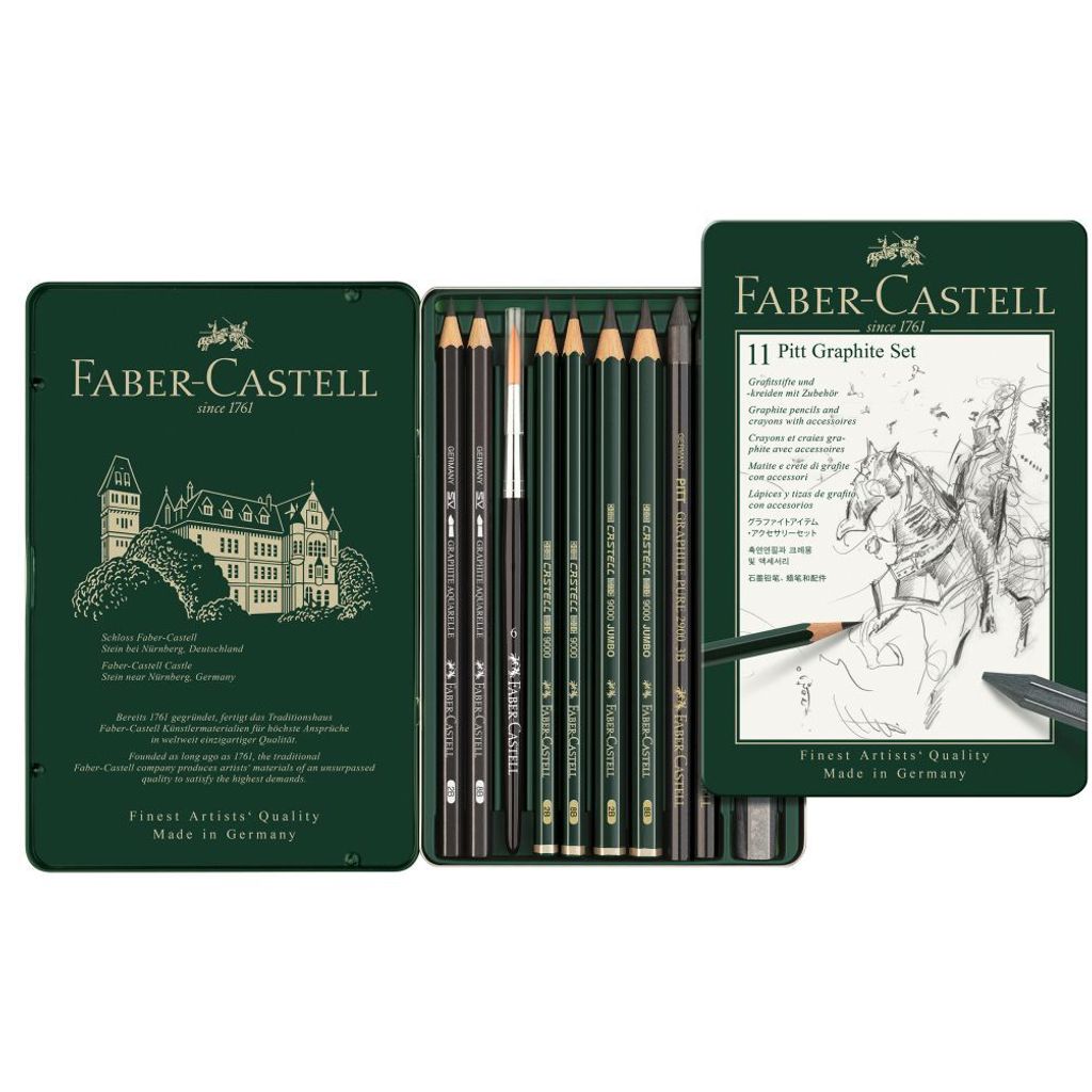 FABER-CASTELL PITT GRAPHITE Set klein 11-teiliges Etui