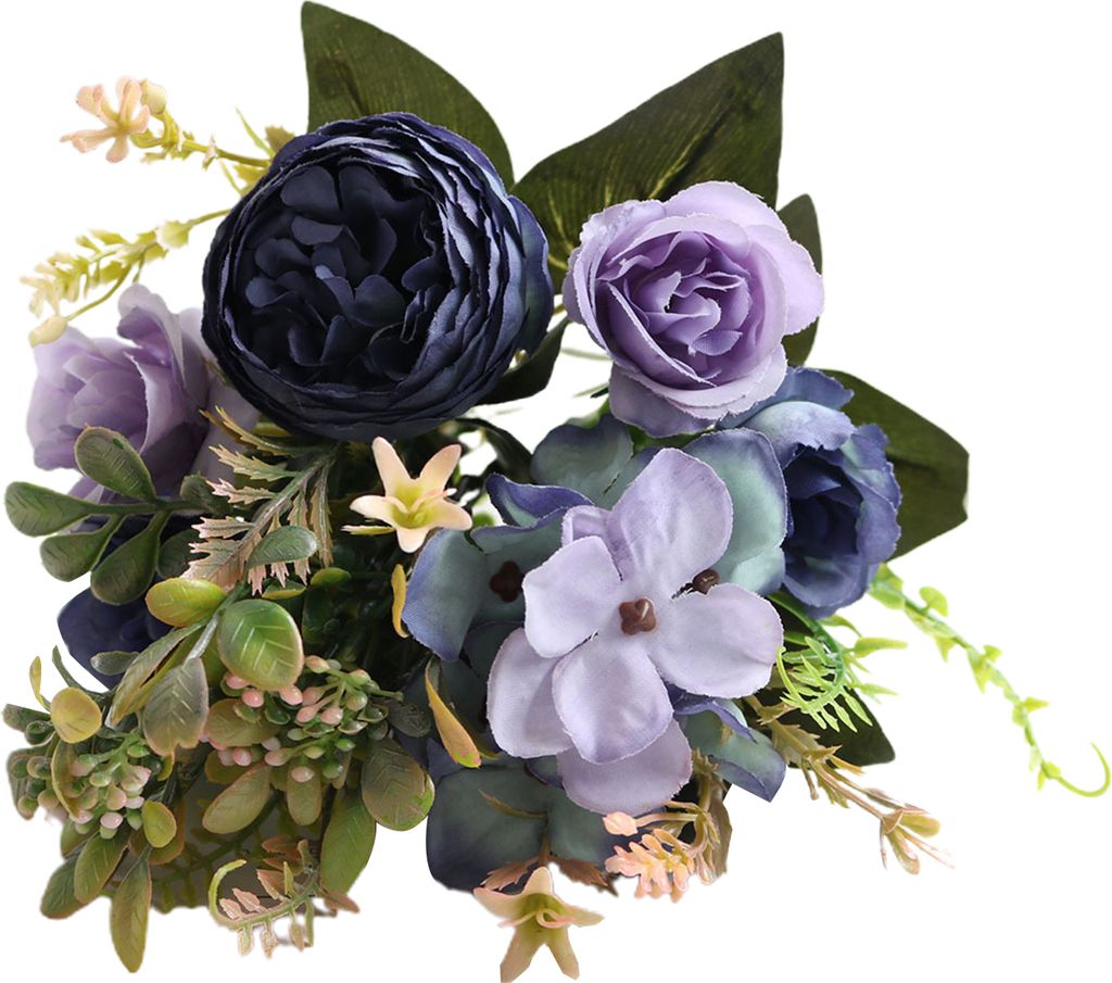 künstliche Pfingstrose Blume UV-resistent wasserdichte Long Stamm Tisch Herzstück Hordera gefälschte Pflanzen Foto Requisite-Blau