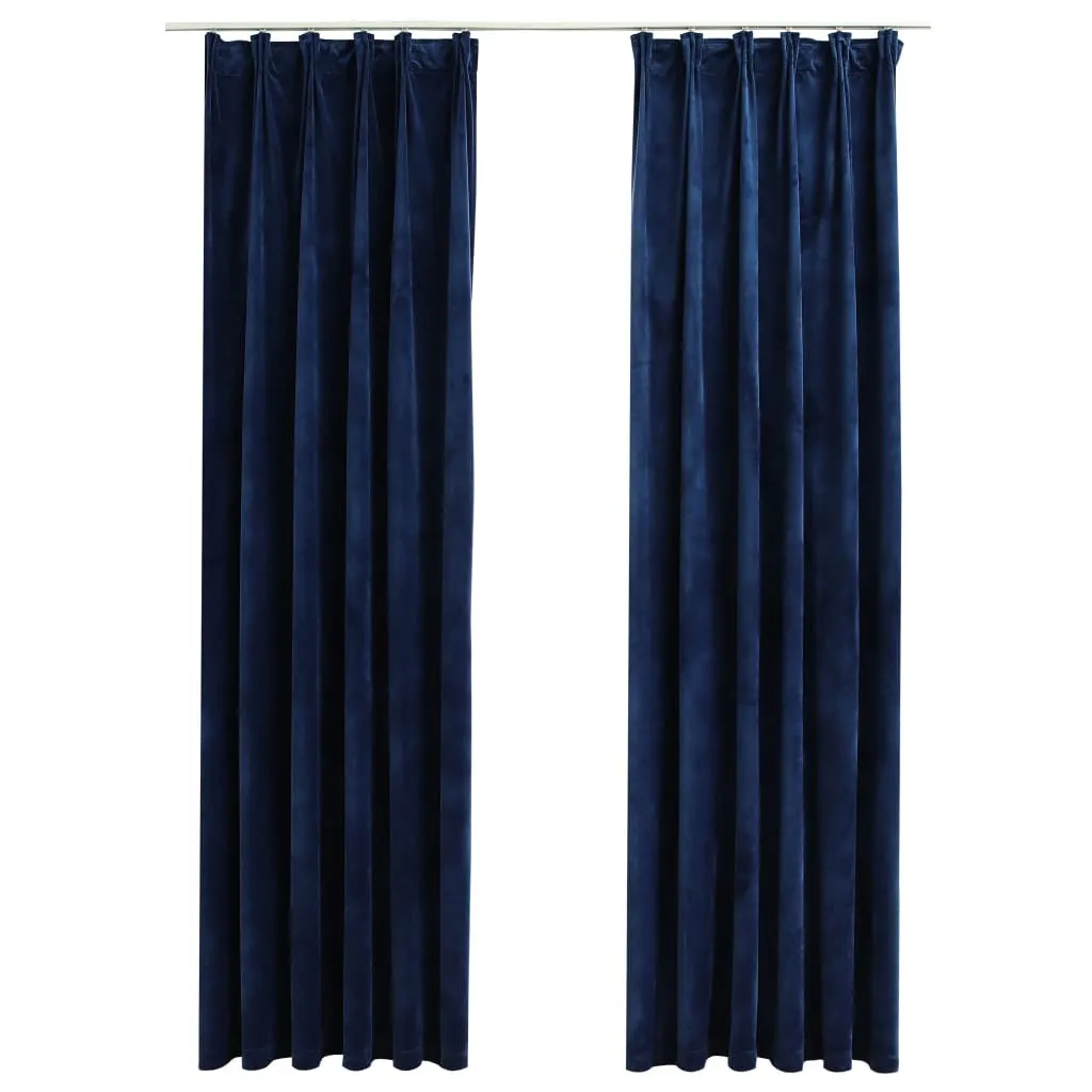 Crea il Tuo Angolo di Relax: Tende Velluto Blu Scuro 140x175cm Set 2