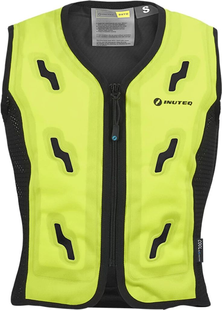 INUTEQ Bodycool Smart-X - Kühlweste - Funktioniert mit Wasser - Leicht - Bis zu 72 Stunden Kühlung - Gelb - Größe 2XL