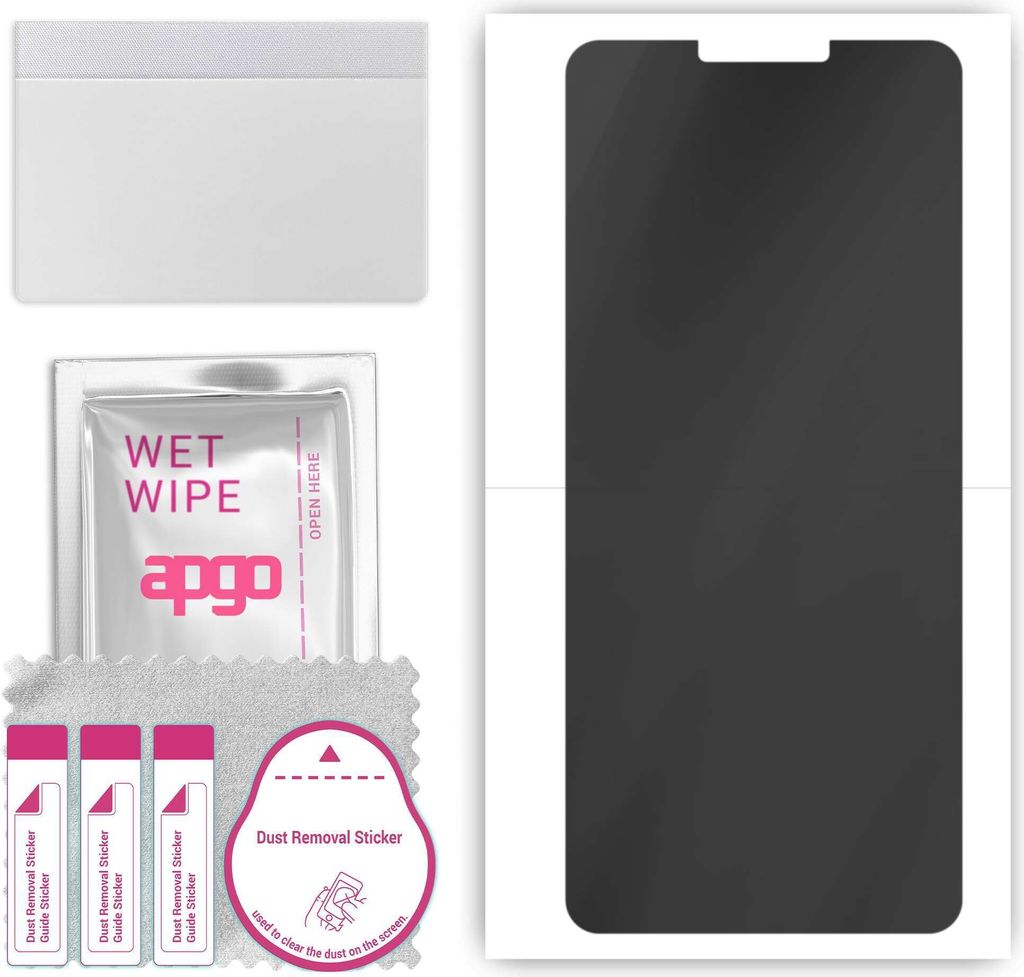 apgo Hydrogel Blickschutzfolie, Matt, kompatibel mit LG G7 Fit, Privacy Displayschutzfolie, Schutzfolie mit Positionierhilfe, Anti-Spy, kratzfest, ...