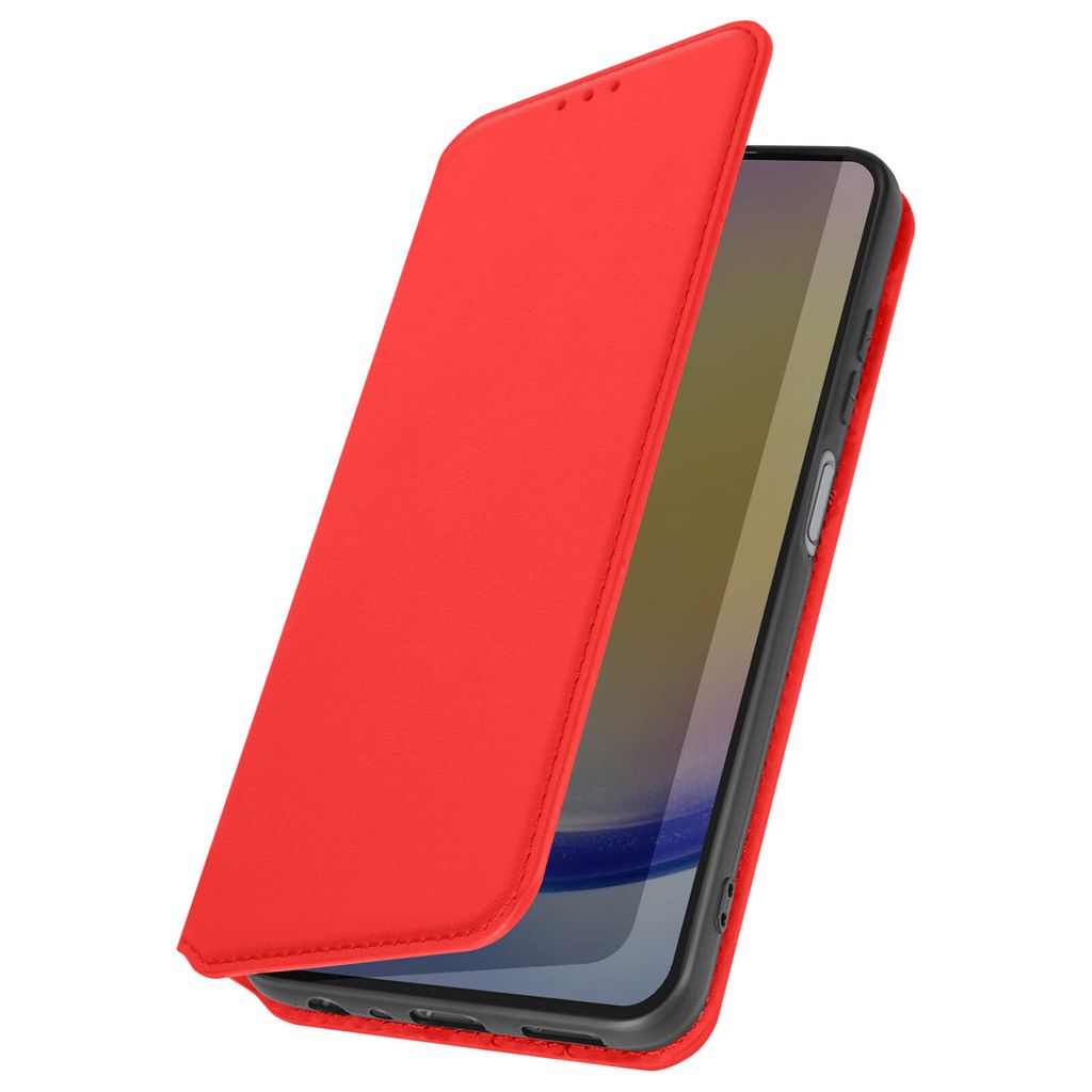 Avizar, Classic Edition Kunstlederetui Samsung Galaxy A25 5G, Rot