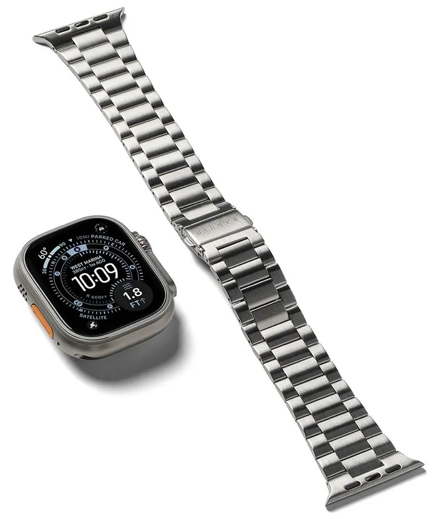 Ringke Metal One Air : Bracelet Acier Inoxydable Argent pour Apple Watch