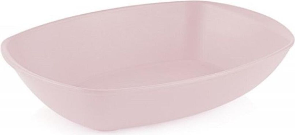 1x Ovale Servierschale flache Form spülmaschinengeeignet für Küche und Tisch Altrosa