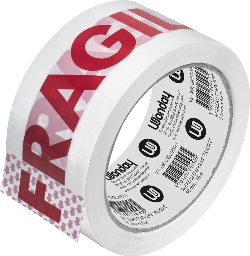 Wonday Ruban adhésif "FRAGILE" 50 mm x 66 m Produktbild 