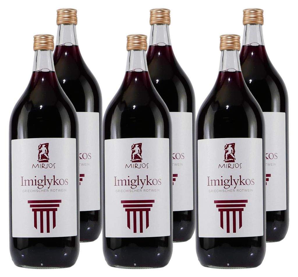 Mirios Imiglykos Rotwein -lieblich- (6 x 2,0L) Produktbild 