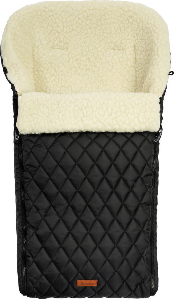 SENSILLO Warm Fusack Kinderwagen Winter Babywanne Fusack Buggy - Schwarz