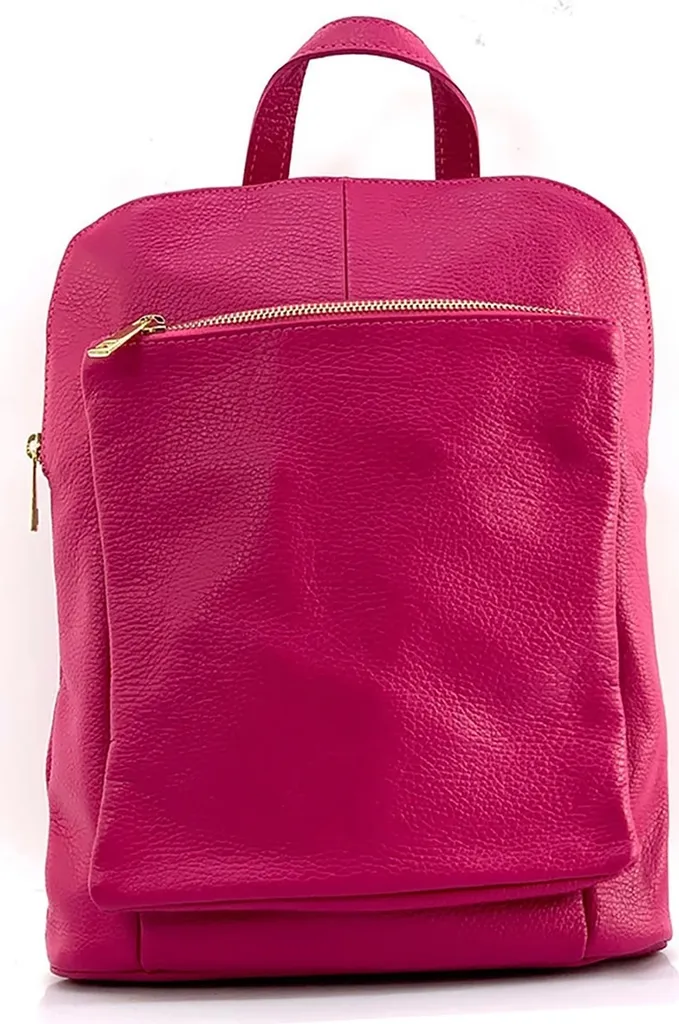 Sac à dos de ville Florence rose en cuir pour sorties et loisirs urbains