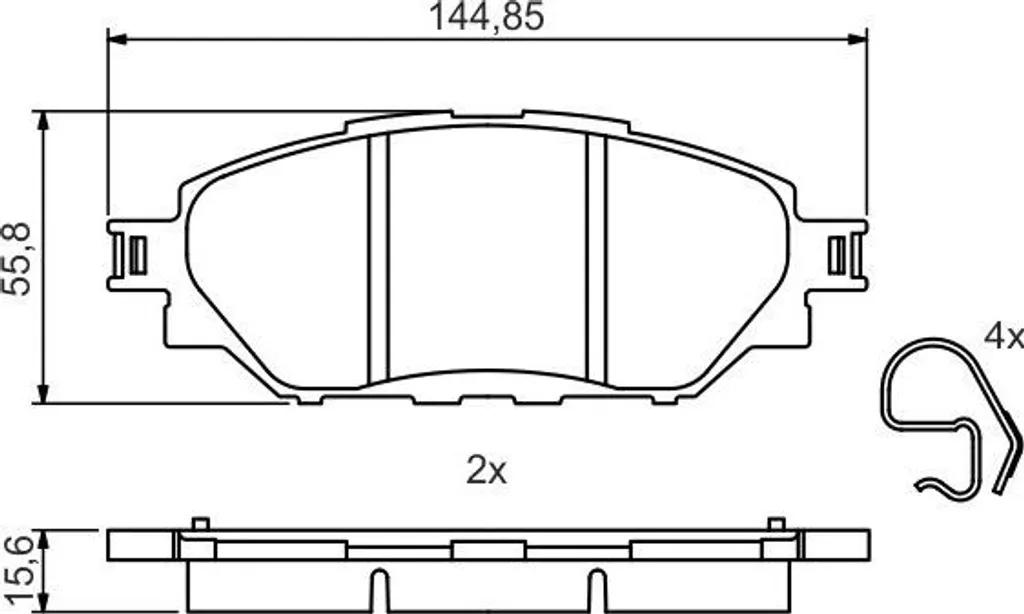 Plaquettes de frein haute endurance pour Toyota Hilux 2.4 D (dès 2015)