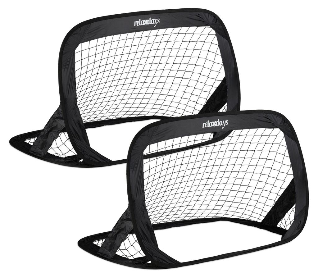 Relaxdays Pop Up Tore 2er Set, faltbare Fußballtore für Produktbild 